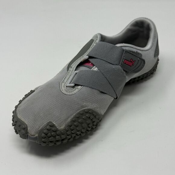 Puma Mostro Mesh Sneakers Shoes Womens 8 Gray Pink Perforated Vintage Y2K FLAW - Picture 10 of 16